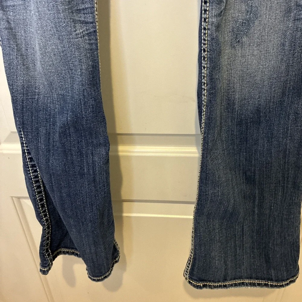 Silver Jeans Co Suki Surplus Bootcut Jeans Blue Thick Stitch W32 L34 L906SDA257